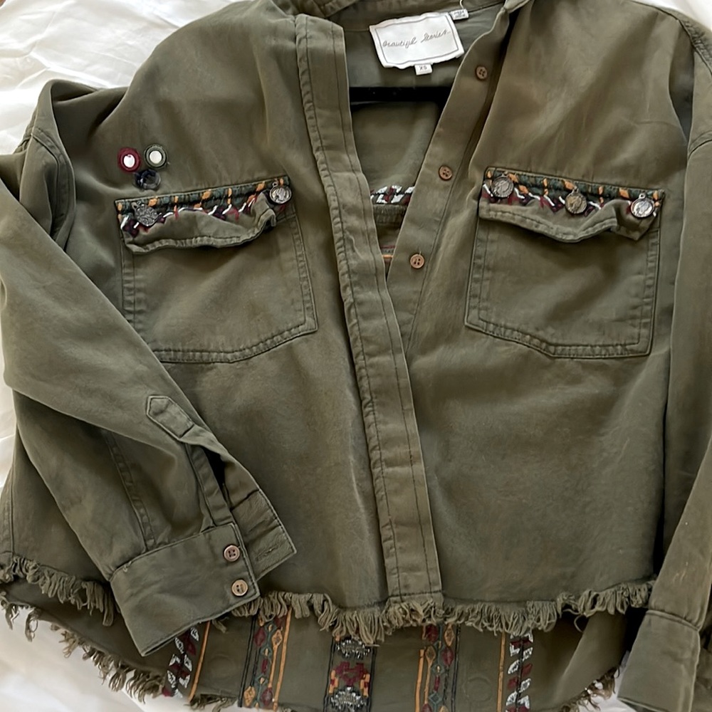 Green Embroidery Jacket